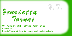 henrietta tornai business card